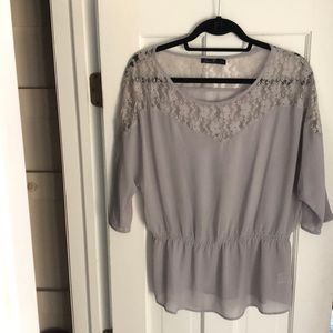Seven 7 Elbow Length Lace Detail Blouse